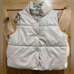 Cream Puffer Vest